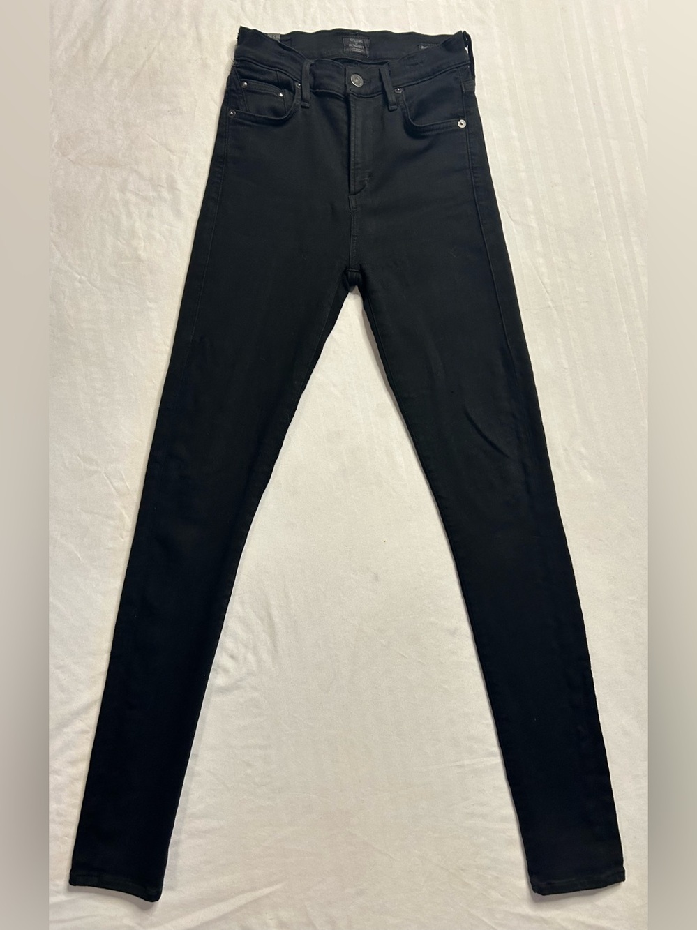 Citizens of Humanity Rocket High Rise Skinny Jeans Size 24 Black Made in USA